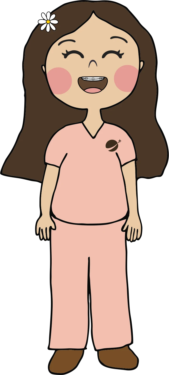 Personaje de AMERI sonriendo